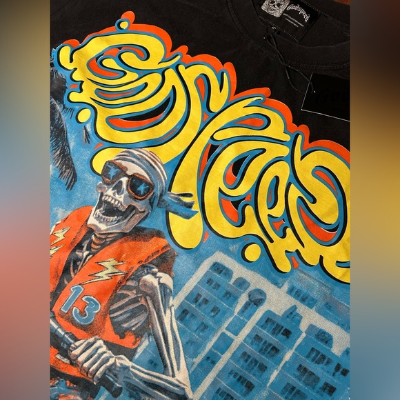 Godspeed Wave Runner Graphic Tee Skeleton Jet Ski Heavy Cotton Limited Edition S - Picture 4 of 14